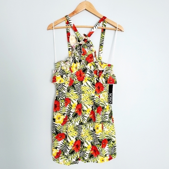 NEW XOXO Tropical Print Romper - Picture 3 of 5
